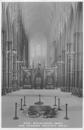 BR80236 Kirchenschiff Westminster Abbey Soldatengrab London Echtfoto UK