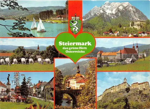 B54276 Steiermark Boote Bateaux Chevaux Pferde Multiviews Österreich