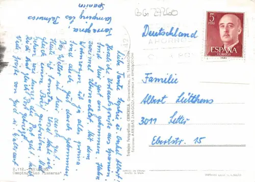 BG27260 Tarragona Camping Las Plameras Spanien