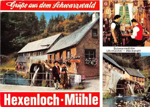 BG13272 Typen Folklore Grusse aus dem Schwarzwald Hexenloch Muhle Germany