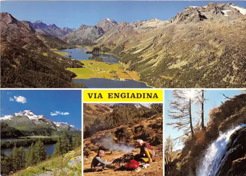 BG17688 via engiadina engadiner panoramaweg im sommer italien