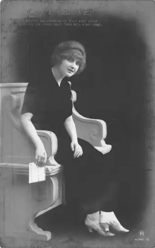 B2311 Rumänien ausgefallene Karte Schöne Dame 1916 Vorder-/Rückseitenscan