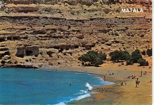 BG12173 Kreta Matala die Höhlen Griechenland