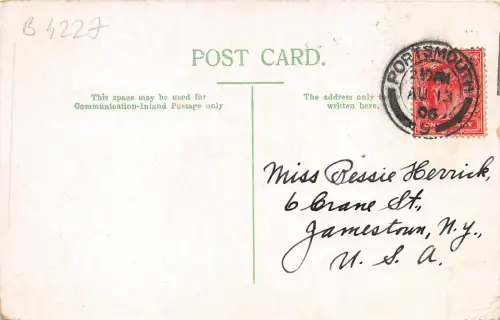 B4227 UK Portsmouth Town Hall 1906 Front/Back Scan