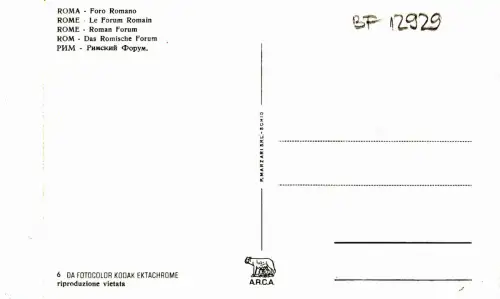 BF12929 roma foro romano italy Front/Back Image