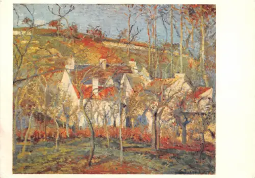 BR14232 Pissarro les trois rouges Gemälde Postkarte Frankreich