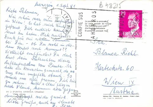 B48215 Huelva Punta Umbria Luftansicht Spanien