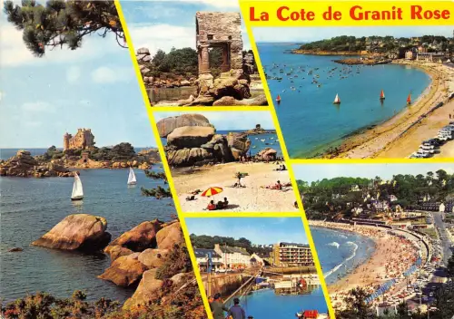B50580 La Cote de Granit Rose Le chateau de Costaeres france