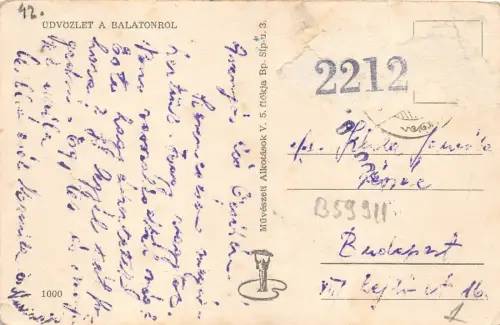 BC59911 Bateaux Schiffe Balaton