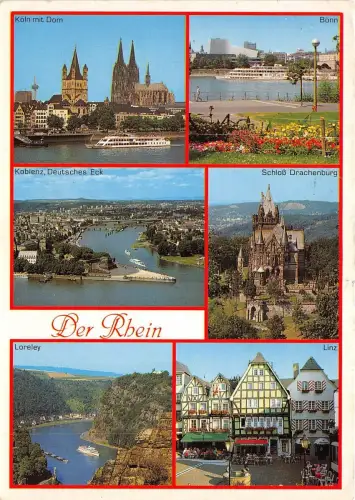 B47808 Der Rhein Boote Bateaux Multiviews Germany