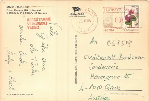 B68519 Turkiye Izmir Efes turkey