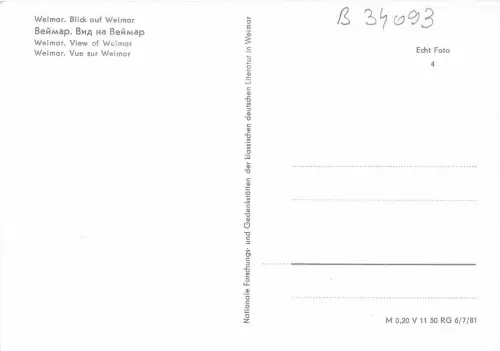 B34093 Weimar Ansicht Weimar Deutschland