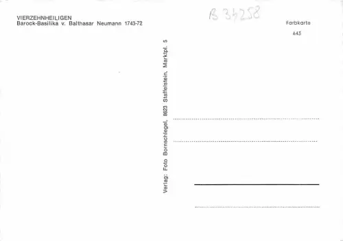 B34258 Vierzehnheiligen Barock Basilika Germany