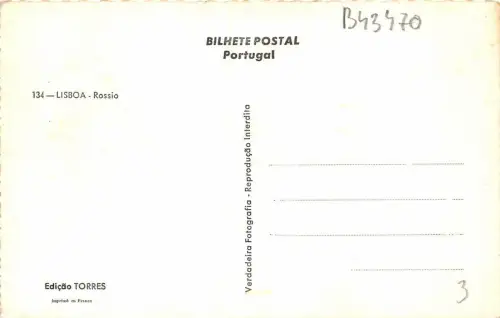 B43470 Lisboa Rossio portugal