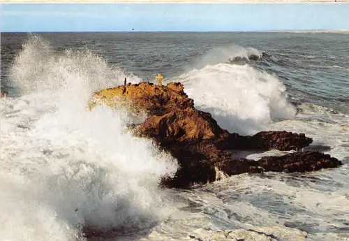 BR8804 le Roche Battue par gros temps Biarritz Frankreich