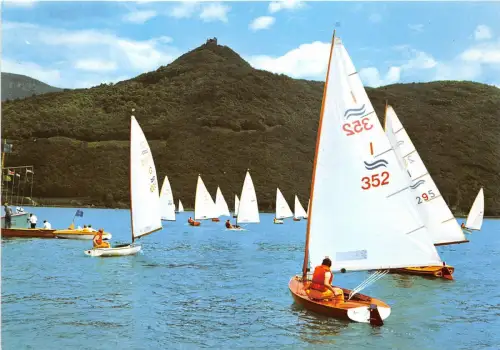 BG17618 der kalterersee bei bozen lago di caldaro presso bozen schiff italien