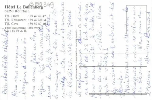 B50349 Hotel Le Bollenberg Rouffach Frankreich