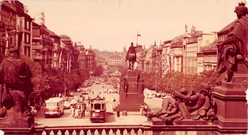 B26094 Alte Straßenbahn Tramway Chemin de fer Seilbahn Praga 18x10 cm