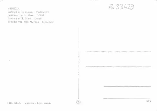 B33429 Venezia Basilika S Marco Italien