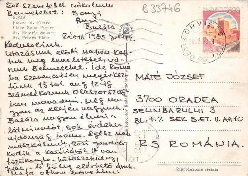 B33746 St peter Square roma italy