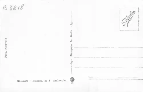 B3818 Italien Milano Basilica di S Ambrogio Front/Back Scan