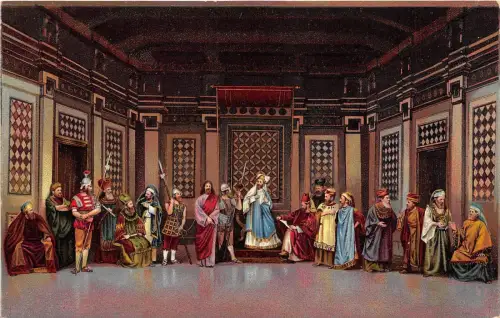 BF38889 Christus vor Chaipas Gemälde Kunst Postkarte