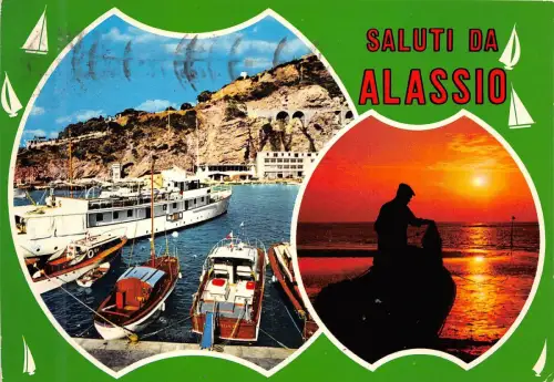 BG17970 saluti da alassio Schiffsbateaux Italien