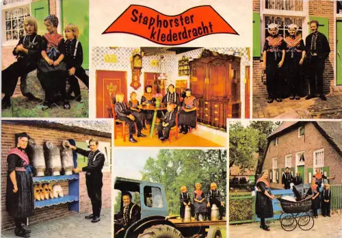 B83006 Staphorster Lederdracht Typen Folklore Niederlande