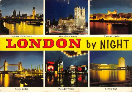 BR91526 London bei Nacht Piccadilly Circus Tower Bridge UK