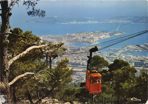 BR14375 Toulon vue generale depuis le Mont Faron Seilbahn Frankreich