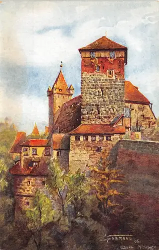 B4563 Nürnberg Funfeckiger Turm Front/Back Scan