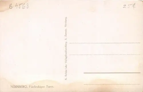 B4563 Nürnberg Funfeckiger Turm Front/Back Scan