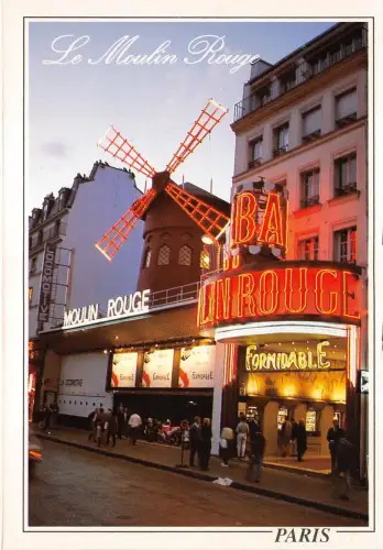 B31396 Paris Le Moulin Rouge Illumine Frankreich