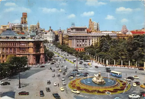 BF22543 madrid plaza de la cibeles y calle de alcala spain