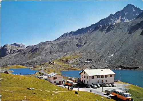B47874 Fluela Passhöhe Autobus Panorama Schweiz