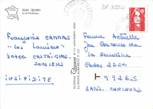 BR8772 Bearn Le col d aubisque Frankreich