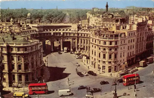 BR77509 Admiralty Arch and the Mall London Double Decker Bus Car UK 14x9cm