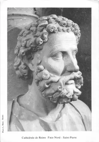 BF39129 Kathedrale de Reims Saint Pierre Skulptur Kunst Postkarte