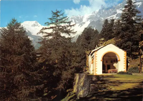 BG28281 saas fee kapelle zur hohen stiege mit alphubel schweiz