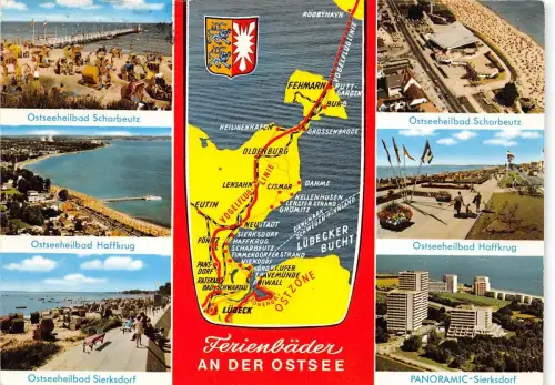 B83348 frienbaden an der ostsee karte multi views deutschland