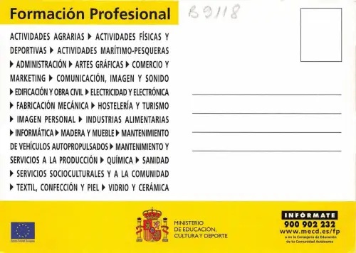 B9118 Metiers Jobs Formacion Professional Spain