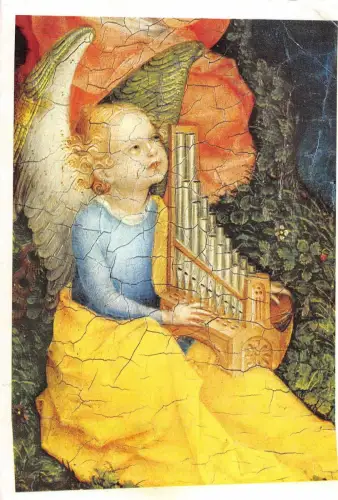 BF39165 Engel Musiker Die Orgel Stefan Lochner Gemälde Kunst Postkarte