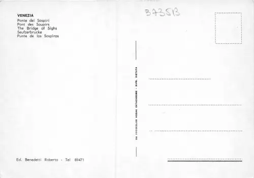 B73513 Ponte dei sospiri Venezia Italien