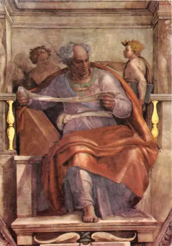 B51437 Il PRofeta Gioele Citta del Vaticano Cappella Sistina Gemälde