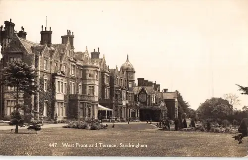 uk28229 west front and terrace sandringham real photo uk
