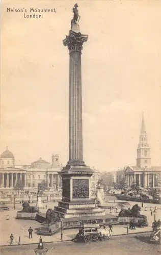 BR80716 nelson s monument double decker chariot london uk