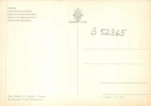 B52365 Firenze Piazza Signoria Italien