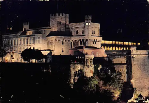 BR5102 Principaute de Monaco La palais du prince illumine