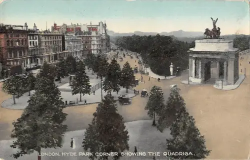 BR80604 London Hyde Park Corner zeigt das Quadrigal UK
