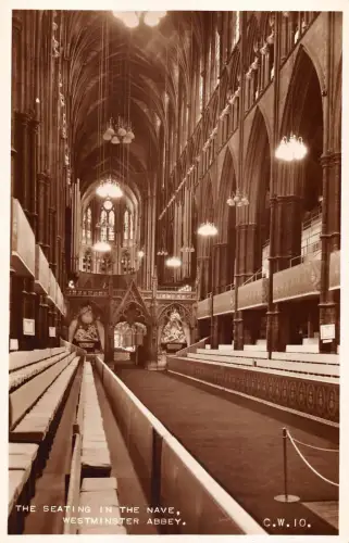 uk4335 Sitzplätze im Kirchenschiff Westminster Abbey London Echtfoto UK